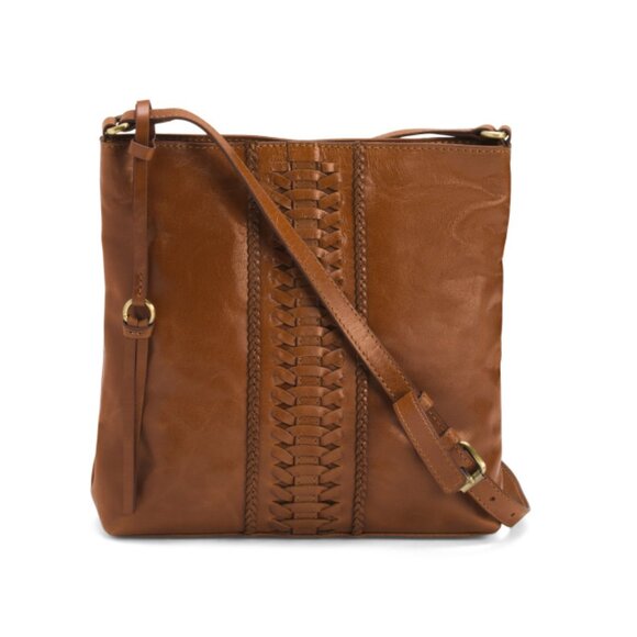 LODIS Chestnut Leather Dallas City Crossbody - Picture 1 of 2